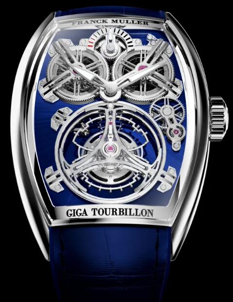 Review Franck Muller Curvex CX Giga Tourbillon CX 38L T G PR SQT Steel Blue Dial Replica Watch - Click Image to Close